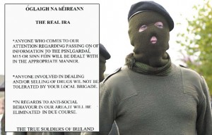 Il volantino Real IRA | Real IRA leaflet