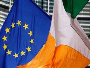Europe and Ireland flag