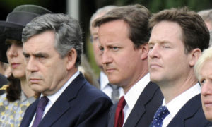Gordon Brown, David Cameron, Nick Clegg