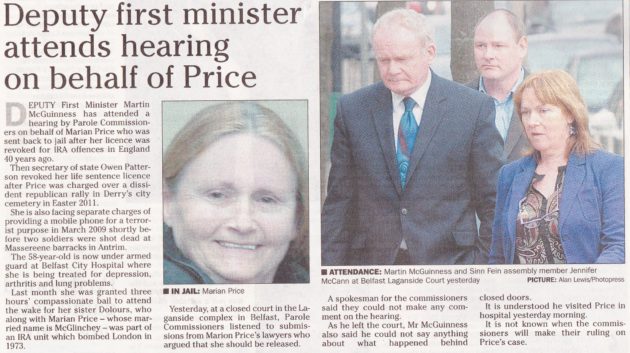 Marian Price - Irish News