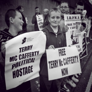 Manifestazione Irpwa per il rilascio di McCafferty