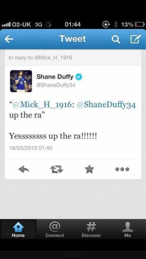 Shane Duffy su Twitter