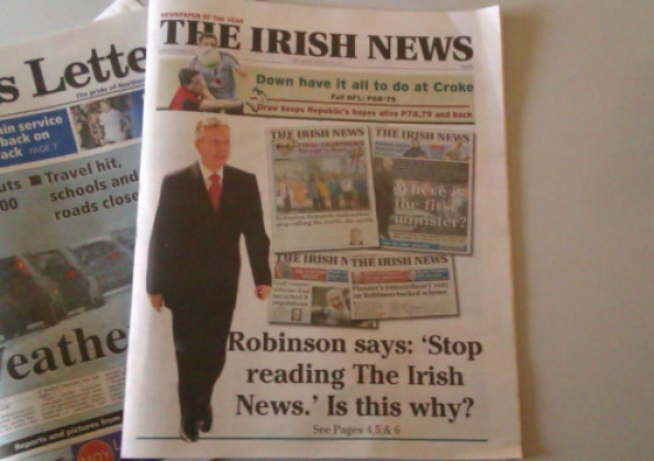 Peter Robinson - The Irish News