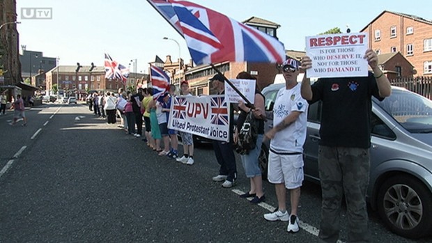 Protesta lealista a North Belfast