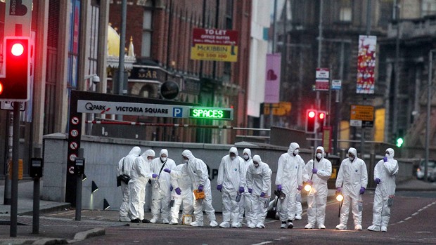 Bomba in Victoria Square, Belfast