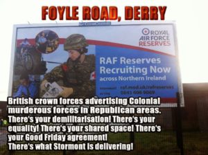 Manifesti RAF a Derry