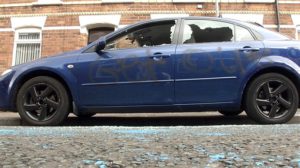 Auto danneggiata in Rosebery Street | A car was damaged in Rosebery Street