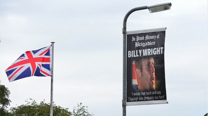 Dungannon: banner per Billy Wright