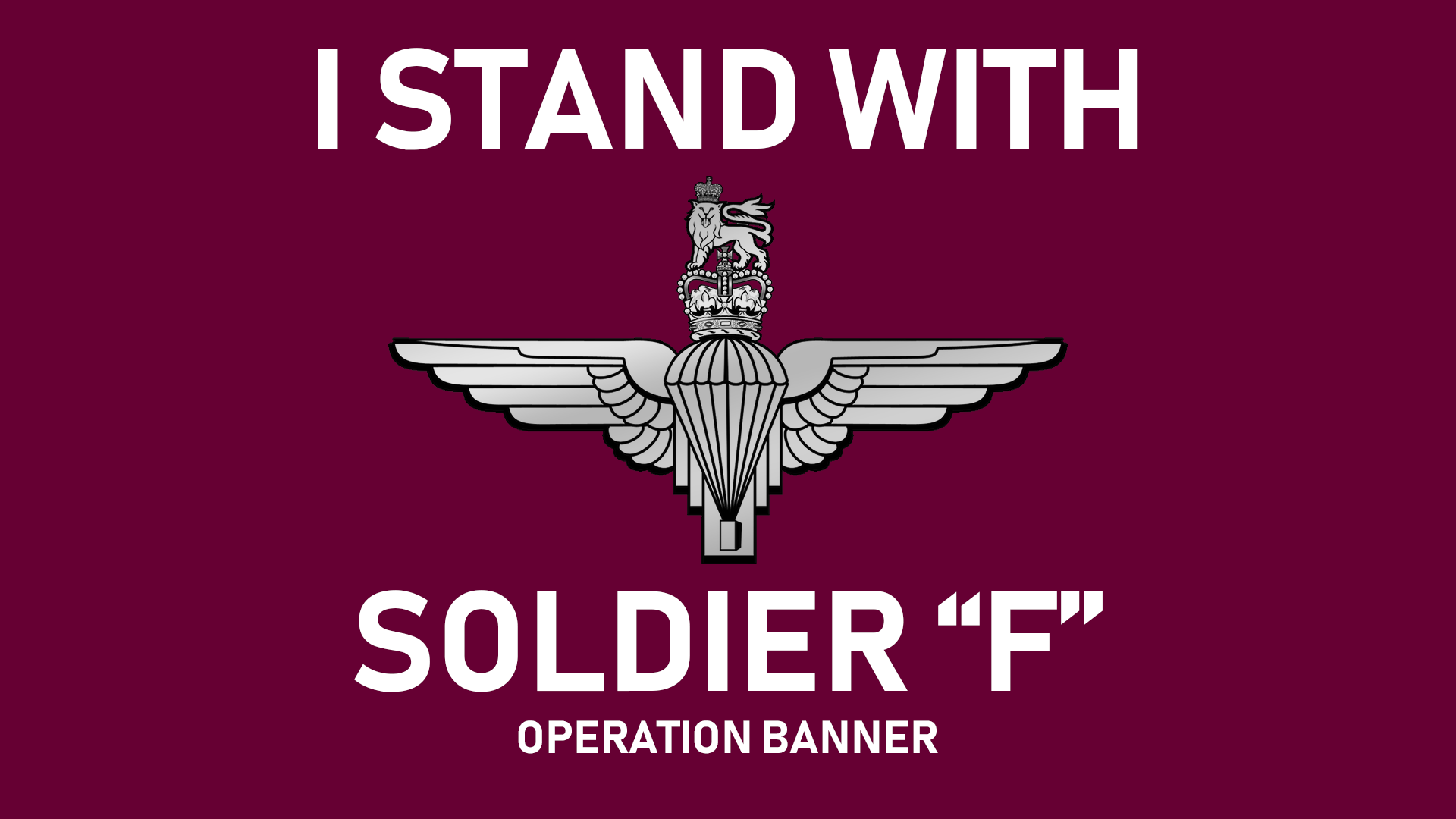 I stand with Soldier F